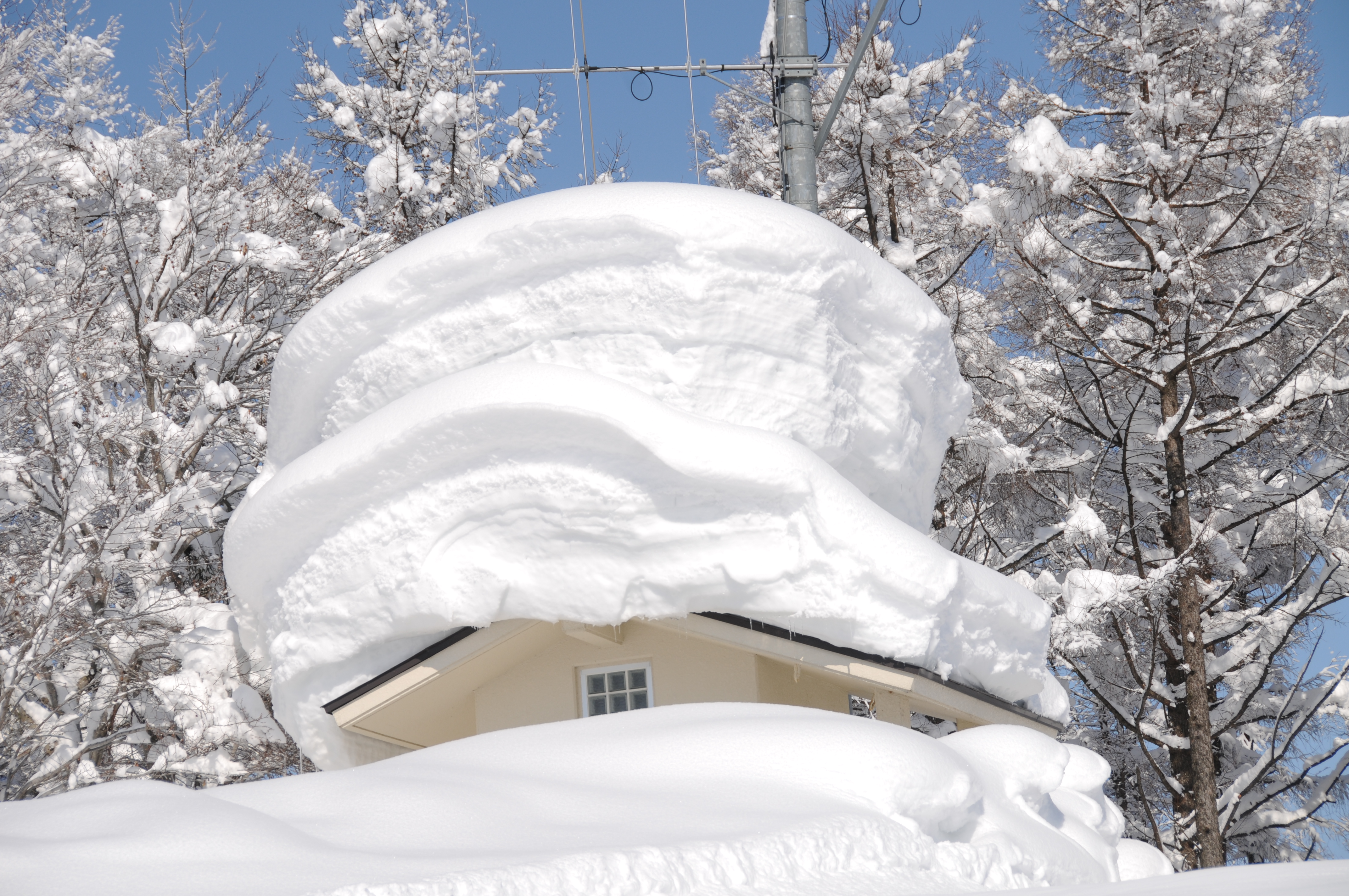 Снеговей. Много снега. Большие сугробы. Огромные сугробы снега. Дом заваленный снегом.